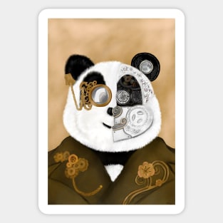 SteamPunk Panda Sticker